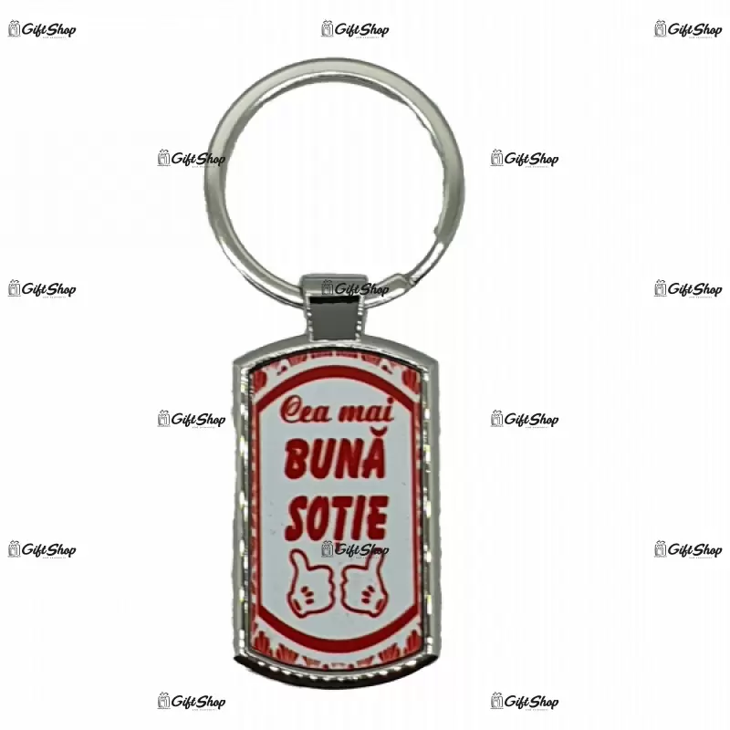 Cea mai buna sotie, breloc din metal cu mesaj